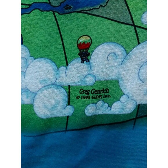 Liquid Blue Grateful Dead T-Shirt Men's Size XL Parachuting Bears Double Graphic - Picture 7 of 9